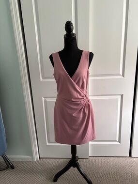 Speechless Mauve-Pink Sleeveless Wrap Mini Dress with Side Ring Detail